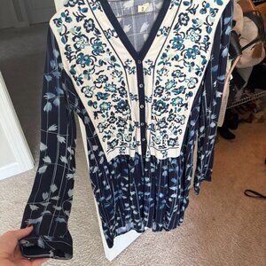 Anthropologie Semele Drop Waist Embroidered Dress by Tiny XS style 30234T